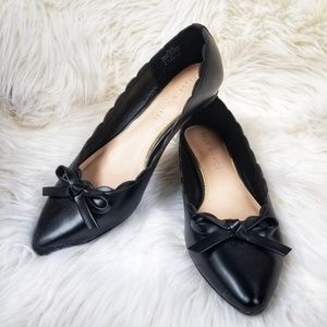 Kelly & Katie Ralin black leather pointed flat